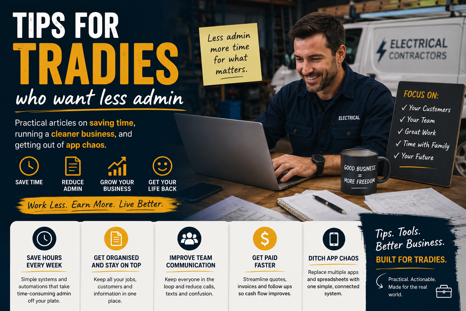 tips for tradies who want less admin