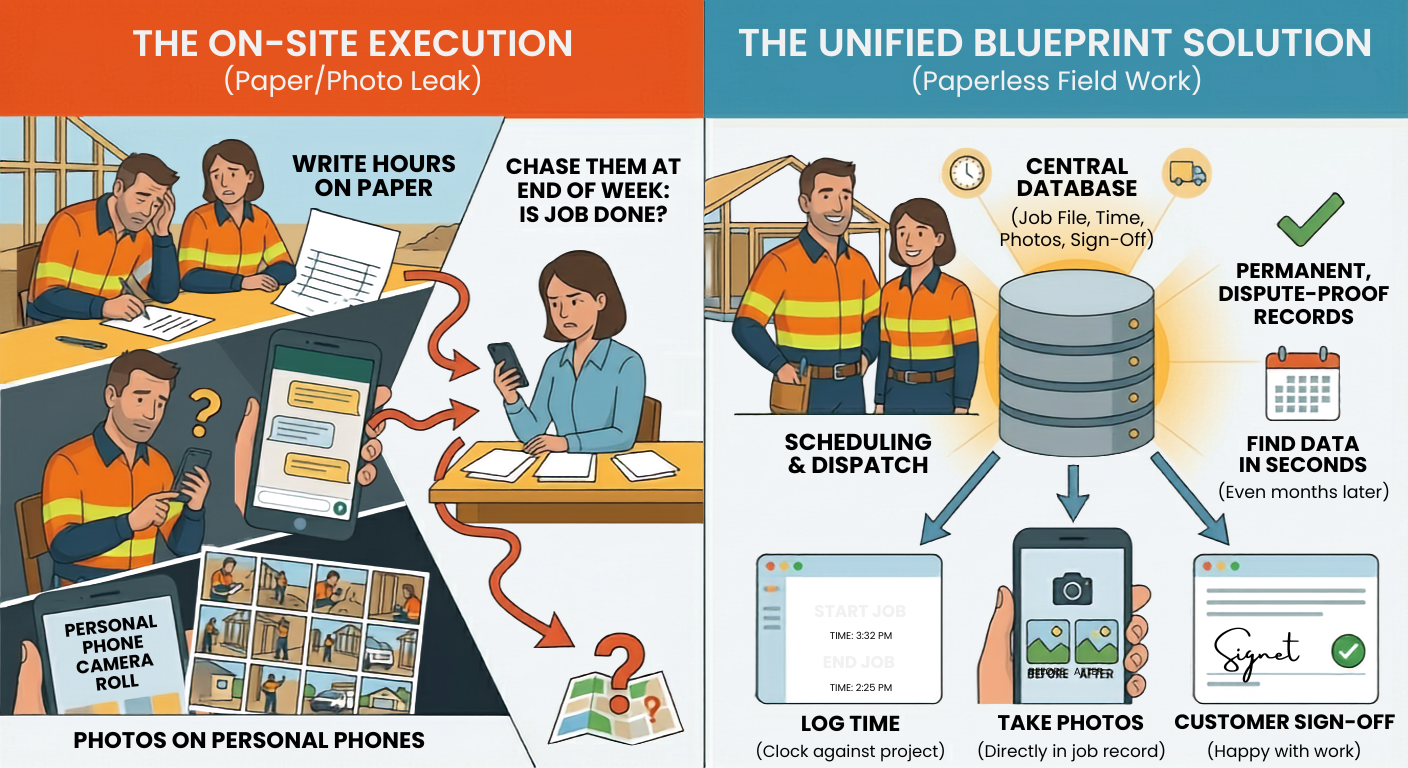the on site execution & paperless field work